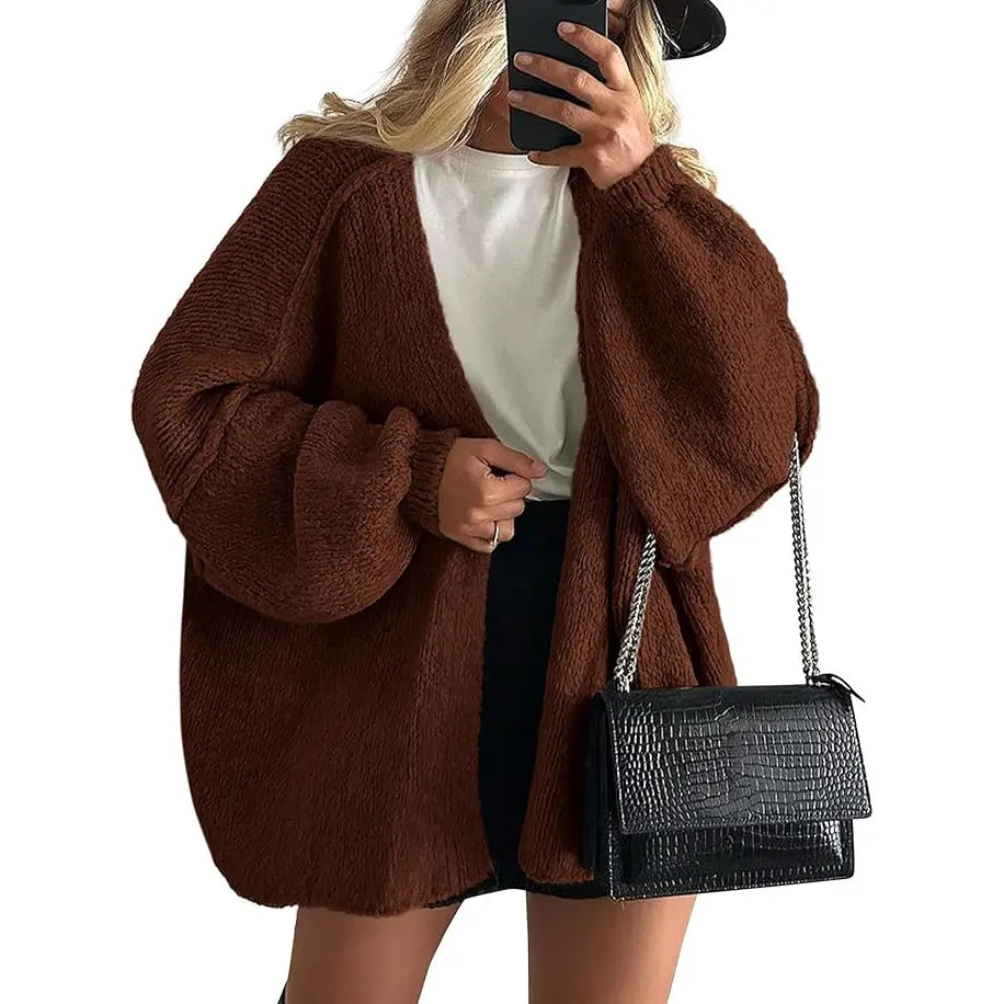 Nuvola Oversized Cardigan in Caramel