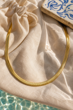 Riviera herringbone necklace flat lay