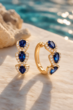 Notte sapphire hoops still life