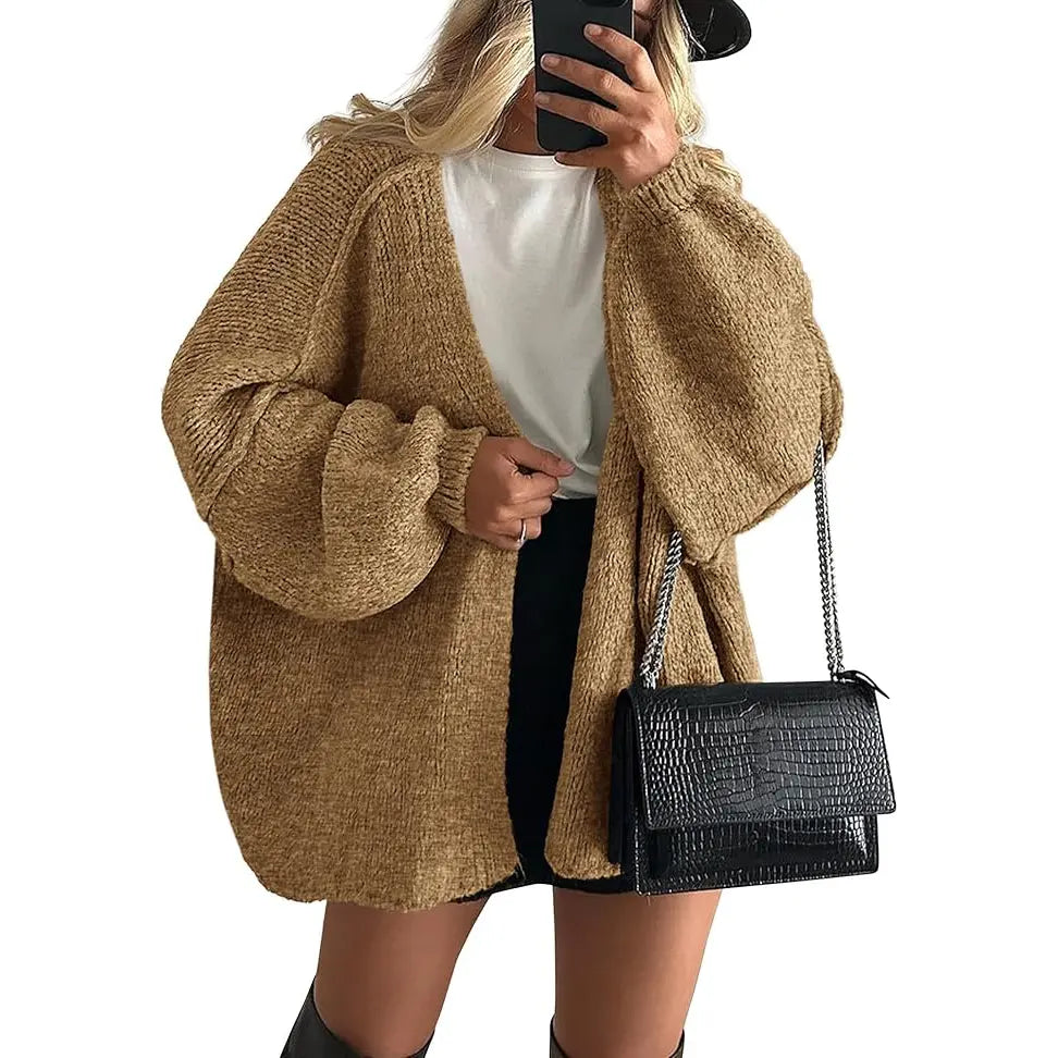 Nuvola Oversized Cardigan in Camel