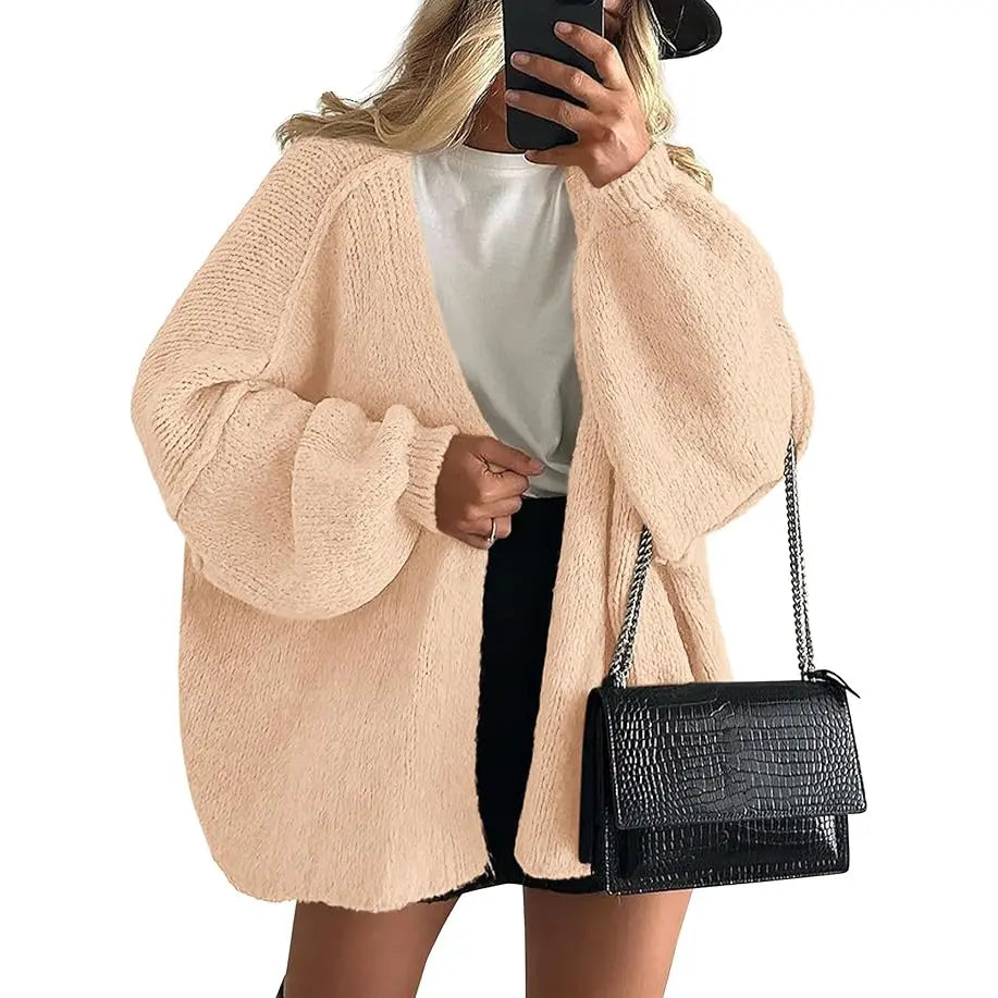 Nuvola Oversized Cardigan in Apricot