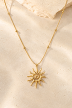 Ravello sun pendant in hammered 18k gold