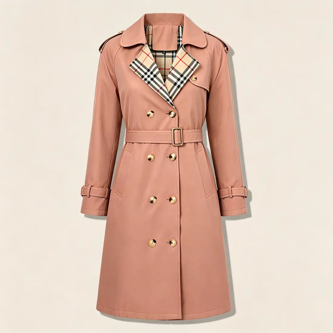 Ravello trench coat in Pink