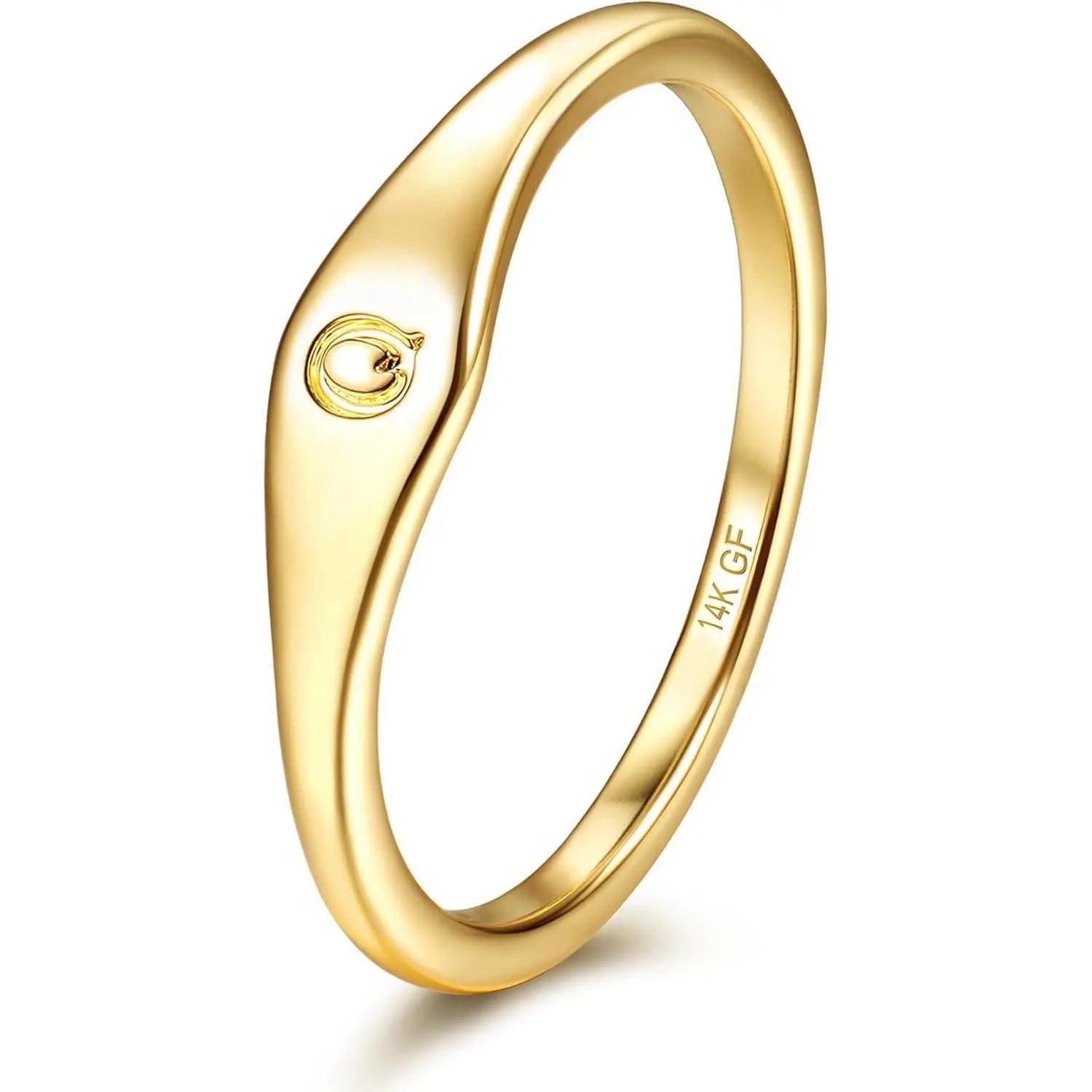 Lettera initial ring — letter Q