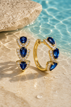 Notte sapphire hoops detail