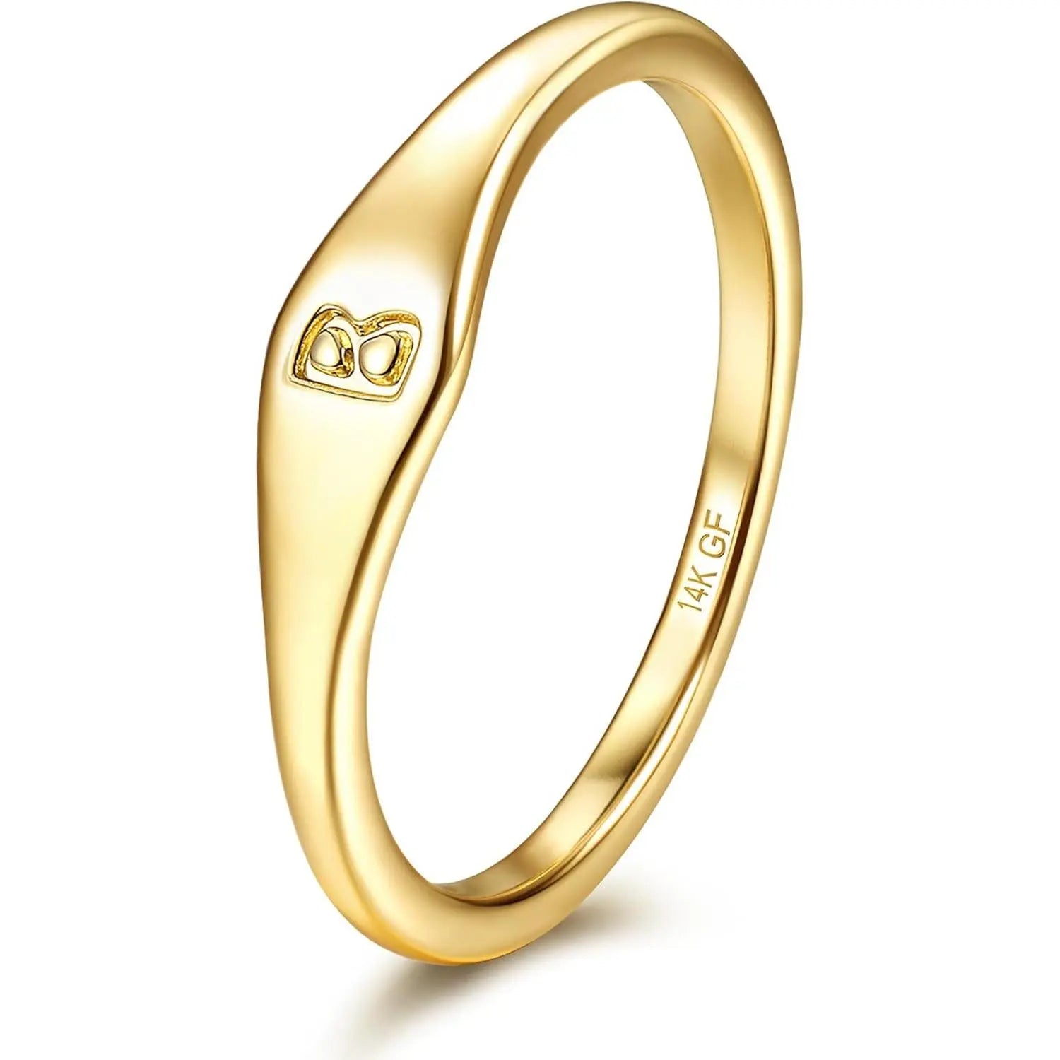 Lettera initial ring — letter B