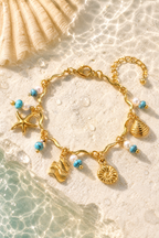 Water on the gold ocean bracelet