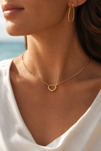 Carabiner necklace worn