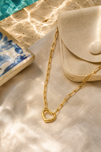 Capri carabiner necklace flat lay