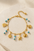 Maratea ocean charm bracelet in gold