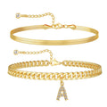 Marea initial anklet set — letter A