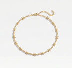 Spina barbed choker, gold finish