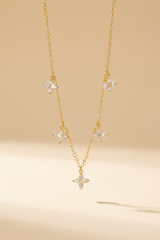 Fiorella choker hanging with its five crystal flower charms