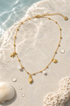 Water beading on the Cetara necklace