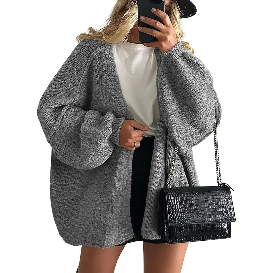 Nuvola Oversized Cardigan in Grey