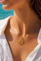 Ravello sun pendant worn on sun-warmed skin