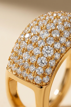 Macro of the yellow gold Cupola pave dome