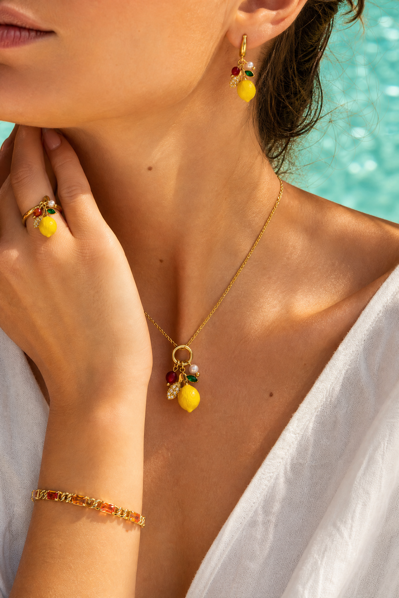 Lemon set worn