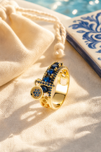 Conca blue ring flat lay