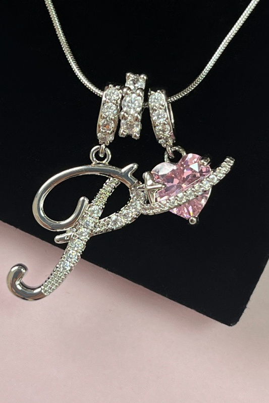 Cifra initial necklace letter P