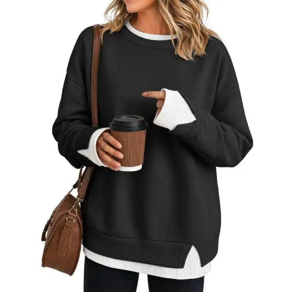 Bruma layered sweatshirt in Black