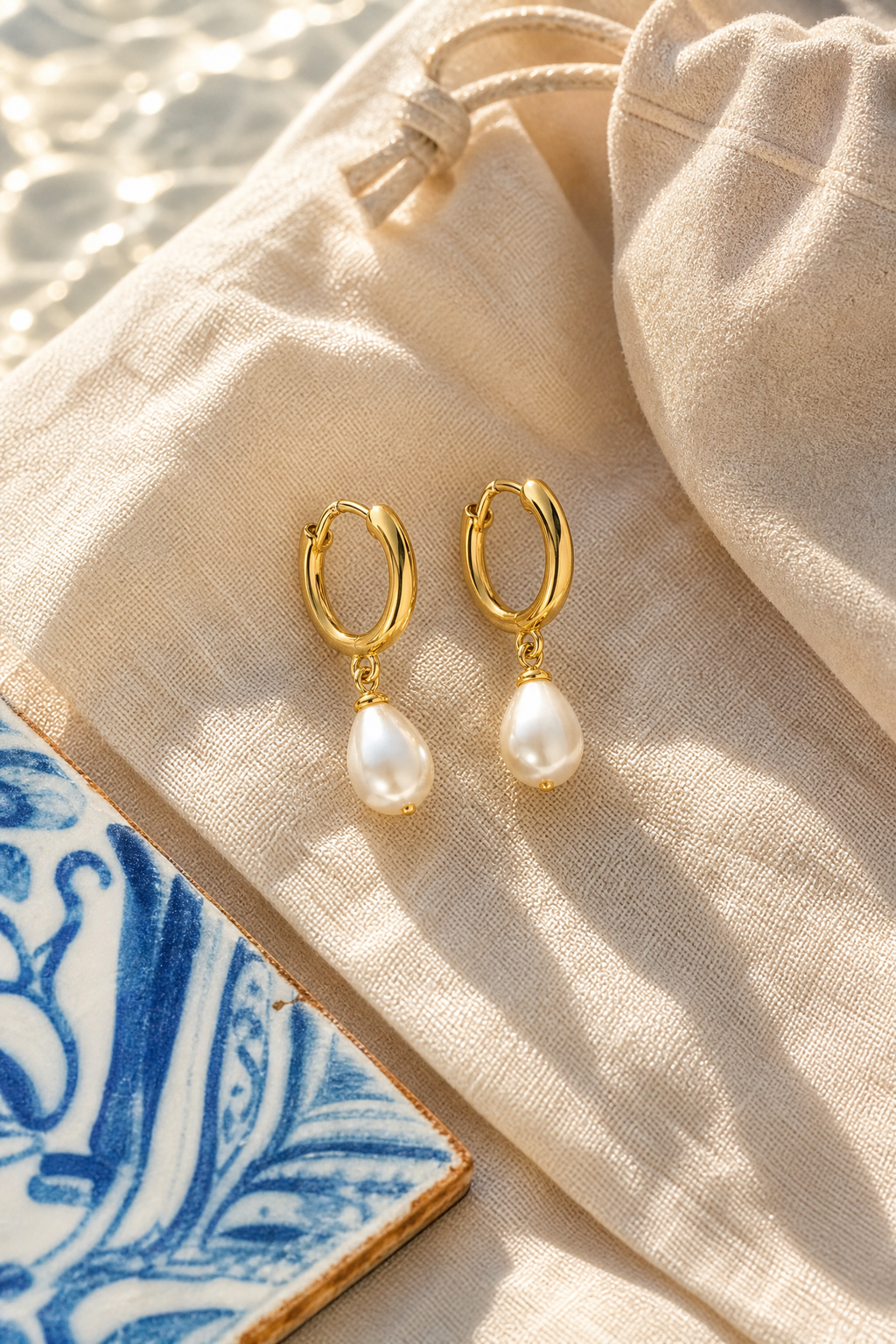 Minori pearl drops flat lay