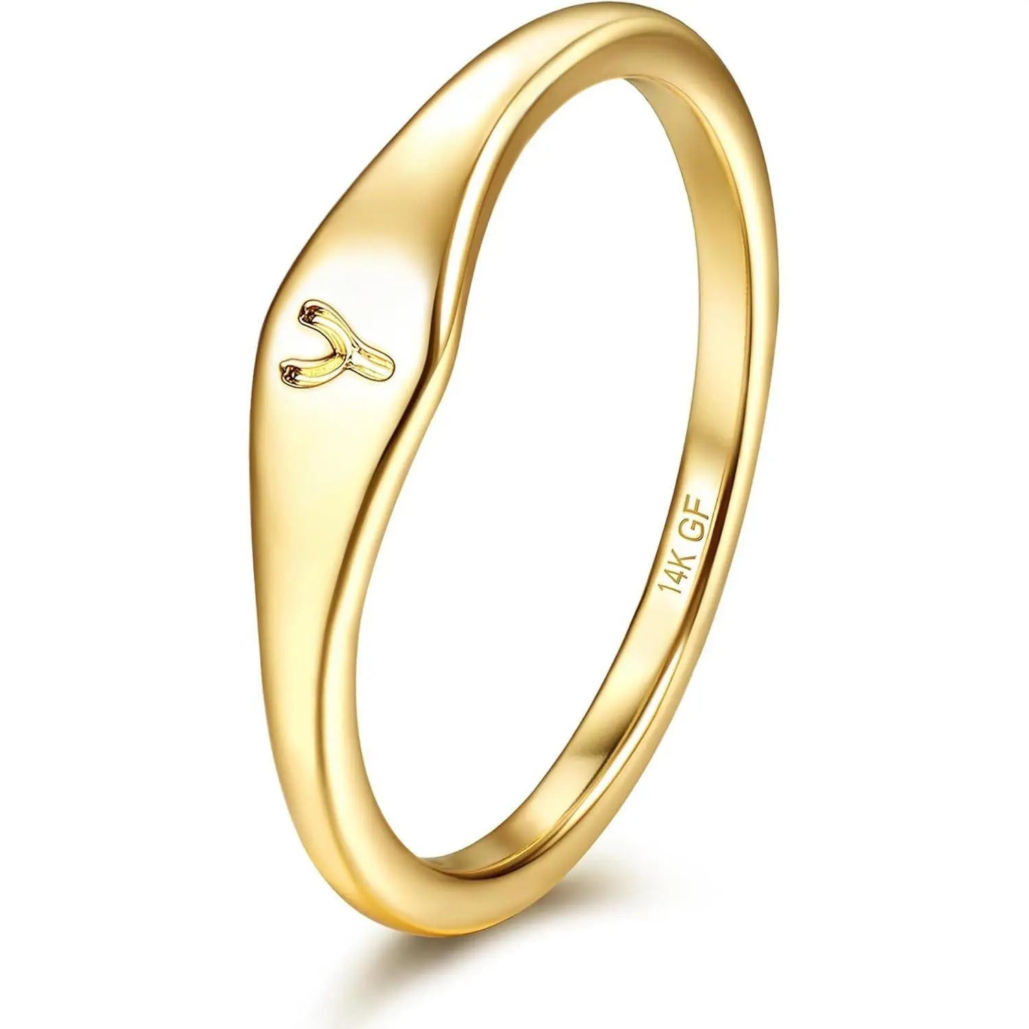Lettera initial ring — letter Y