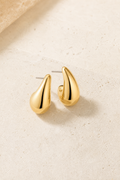 Furore dome teardrop earrings in gold with pearl
