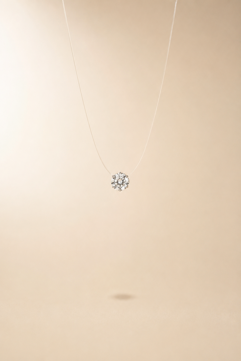 Goccia crystal suspended in mid-air on its invisible cord