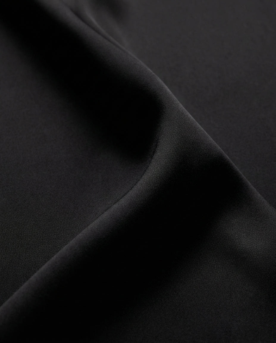 Luna satin pant satin drape close up