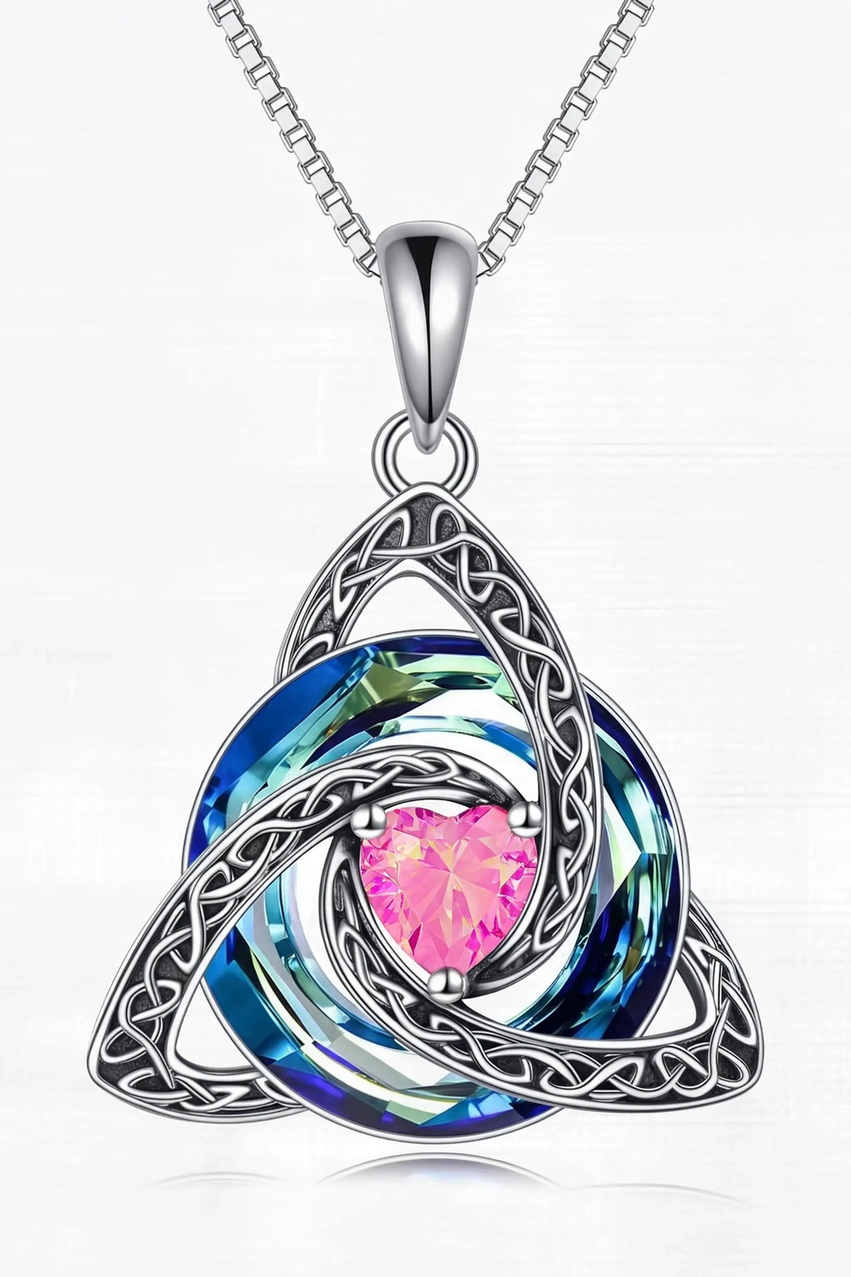 Nodo knot necklace, October tourmaline birthstone