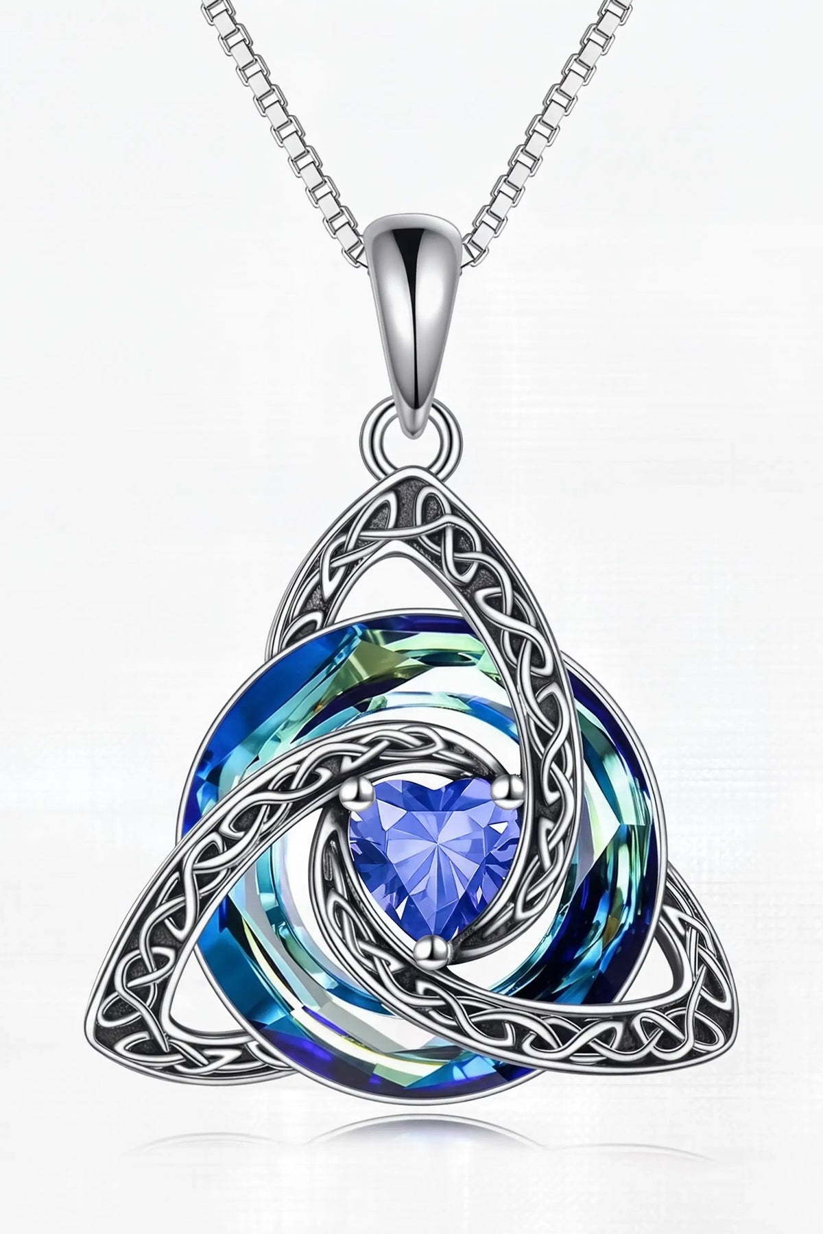 Nodo knot necklace, December tanzanite birthstone