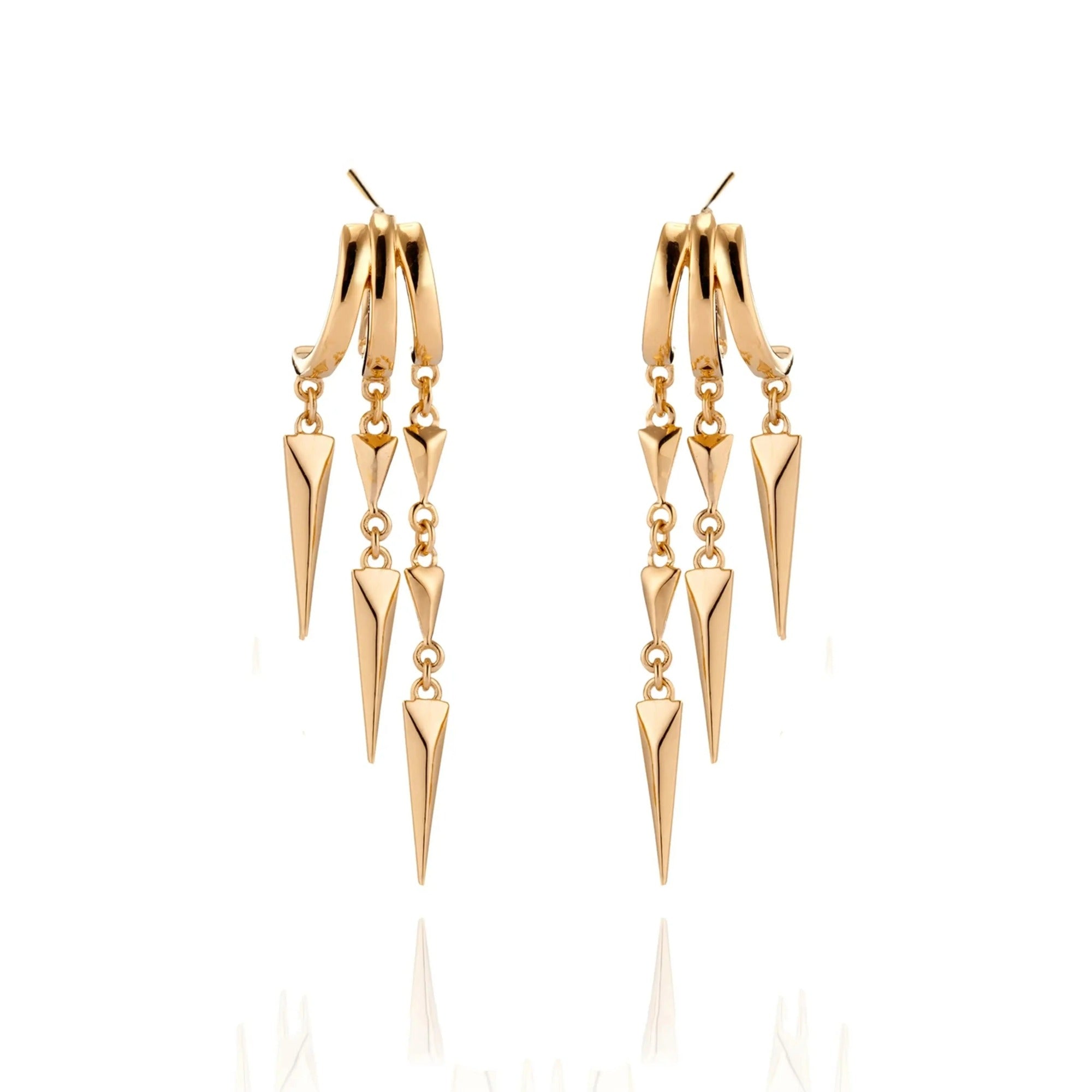 Cascata tassel earrings in Metal Rivet-Gold