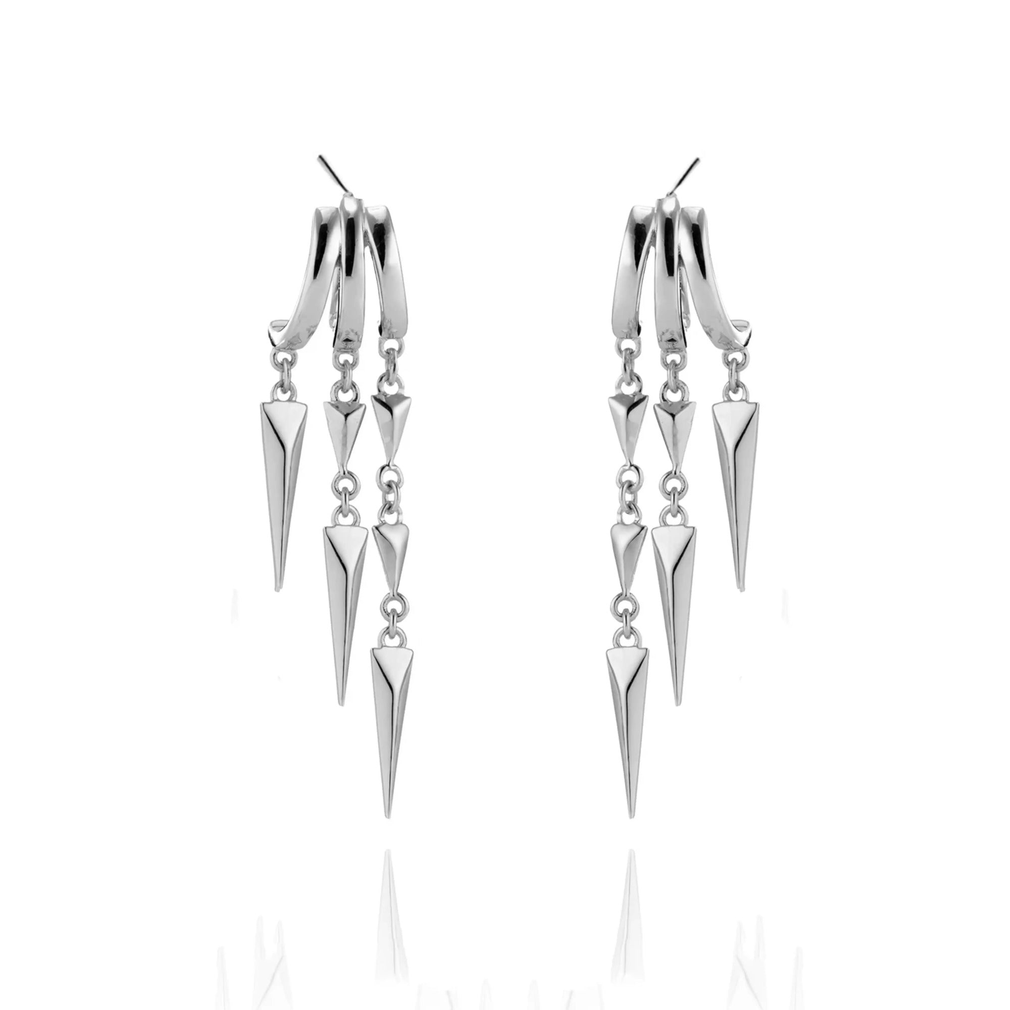 Cascata tassel earrings in Metal Rivet-Silver